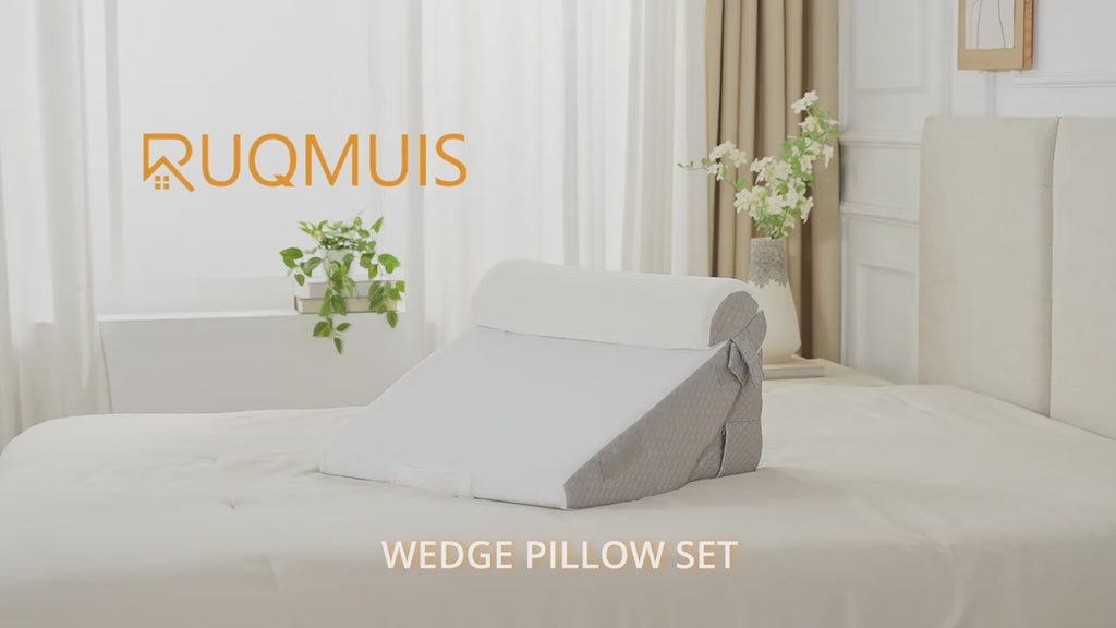 Bed Wedge Pillow Set