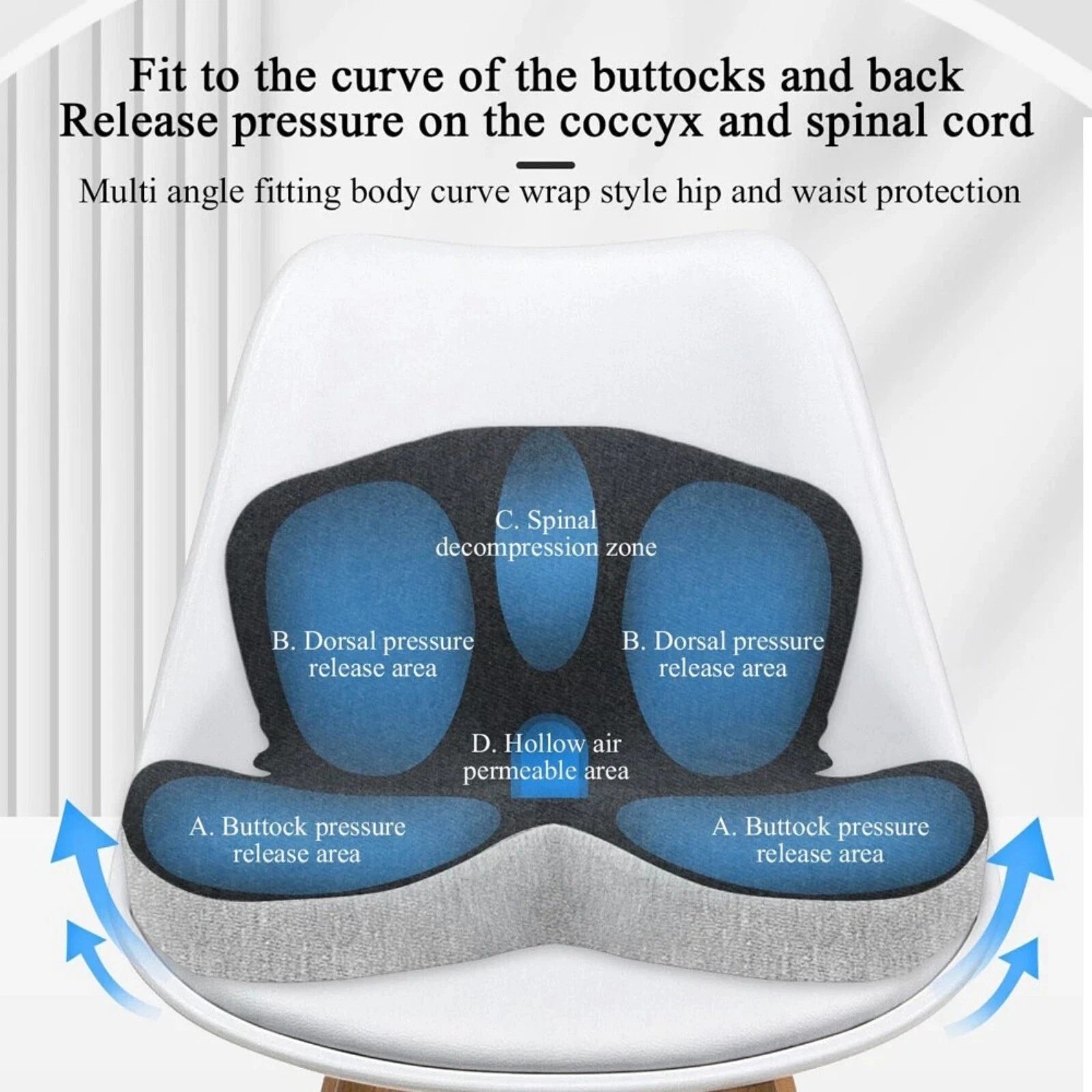 Memory Foam Seat Cushion,Lumber Support ,Pain Relief
