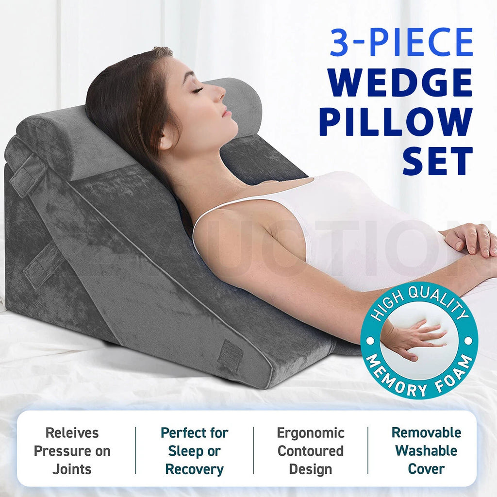Pillow Wedge 3piece grey