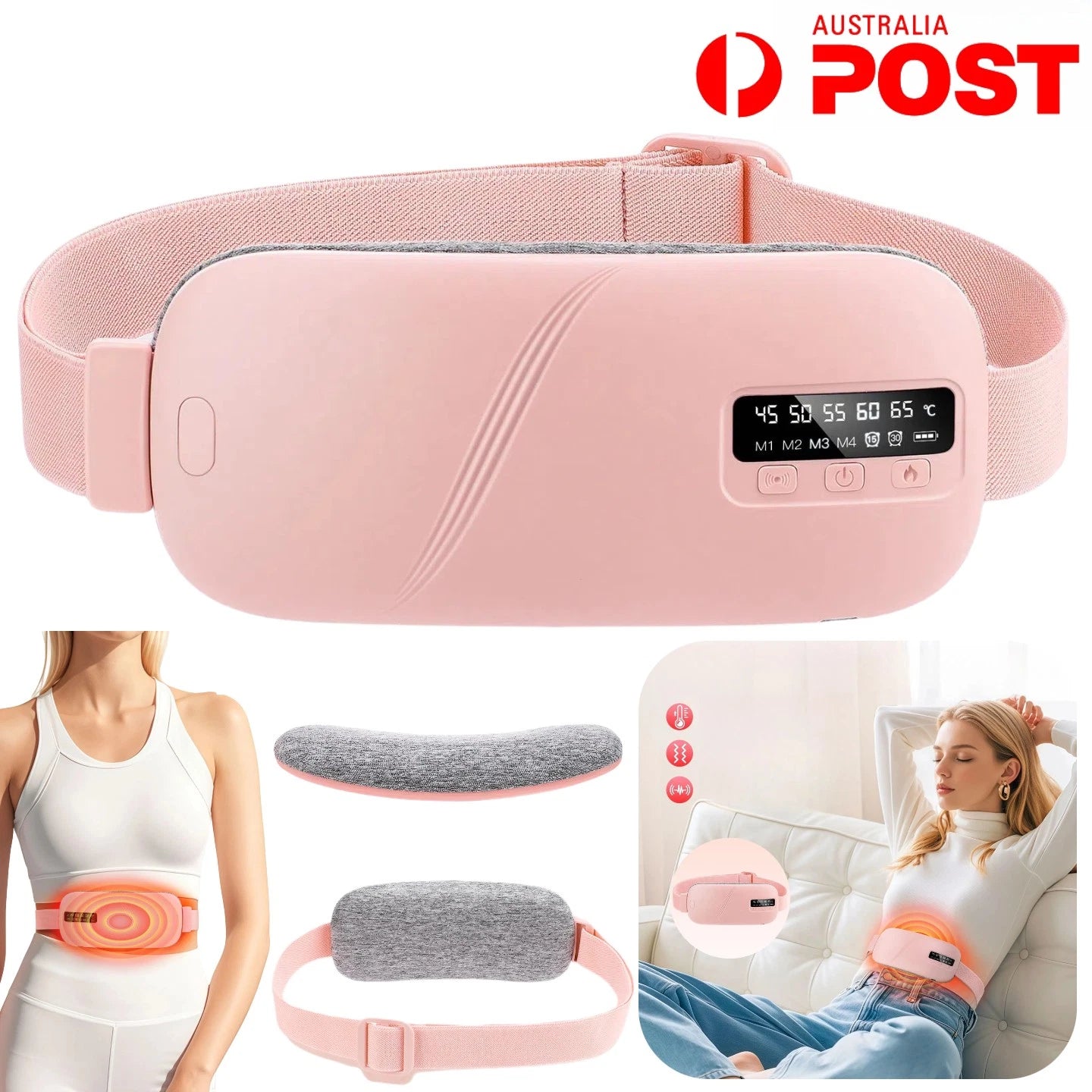 Electric Heating Pad Massager For Stomach Cramps Period Pain Relief