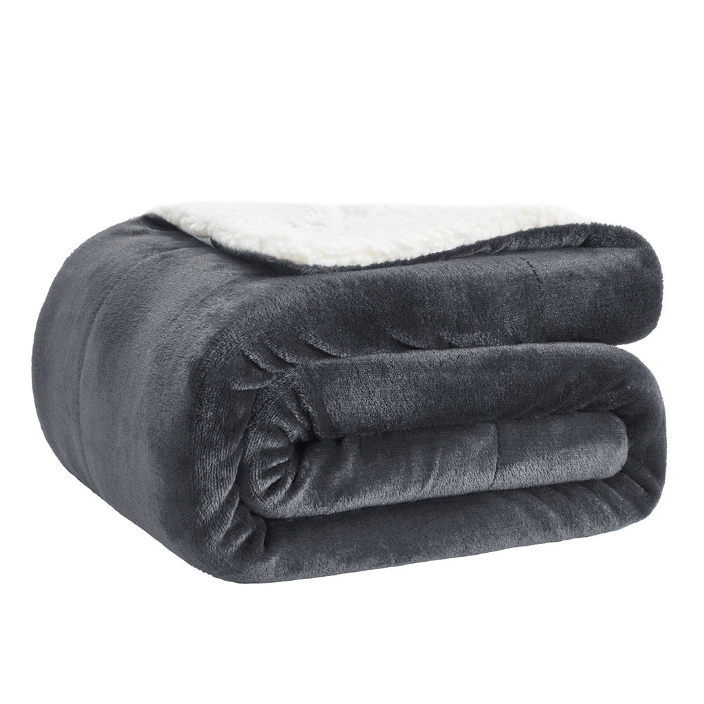 Luxury Double Sided Flannel Sherpa Blanket