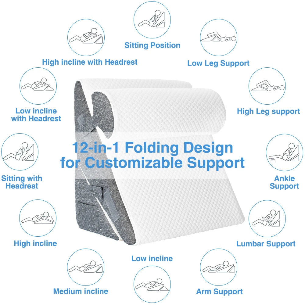 Bed Wedge Pillow Set