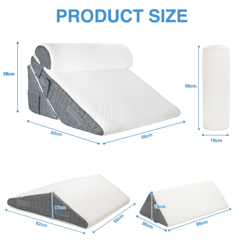 Bed Wedge Pillow Set