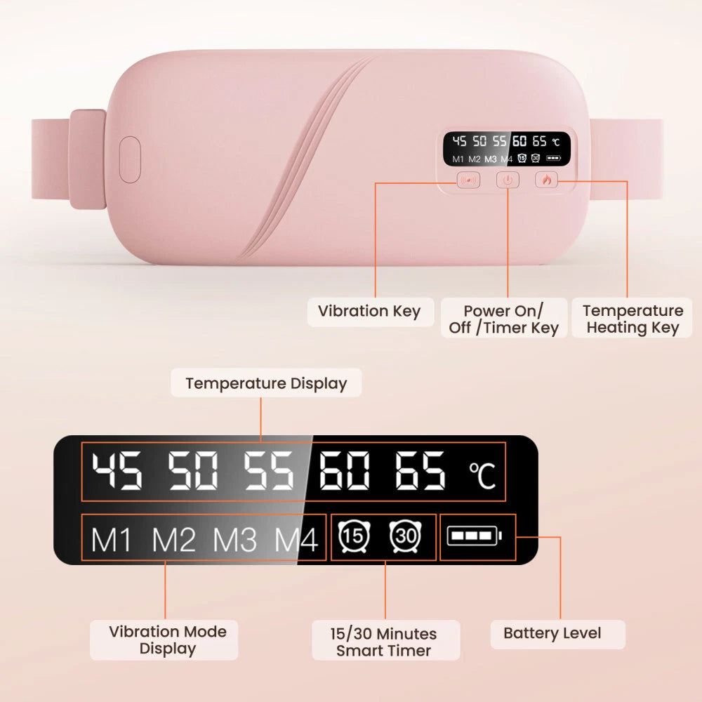 Electric Heating Pad Massager For Stomach Cramps Period Pain Relief