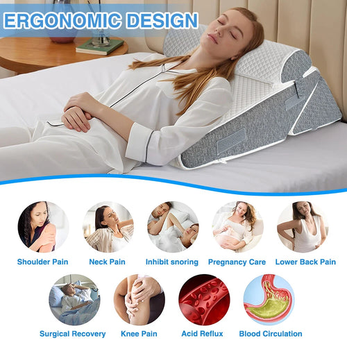 Bed Wedge Pillow Set