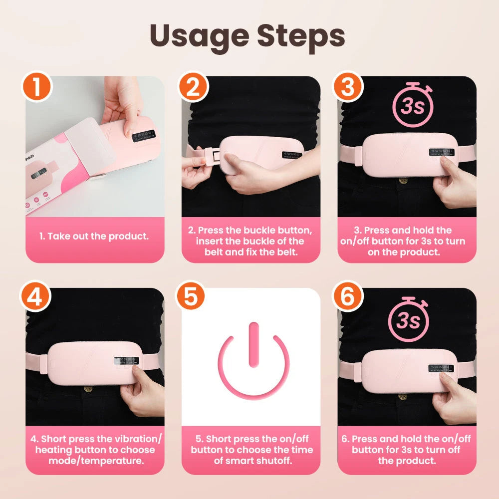 Electric Heating Pad Massager For Stomach Cramps Period Pain Relief