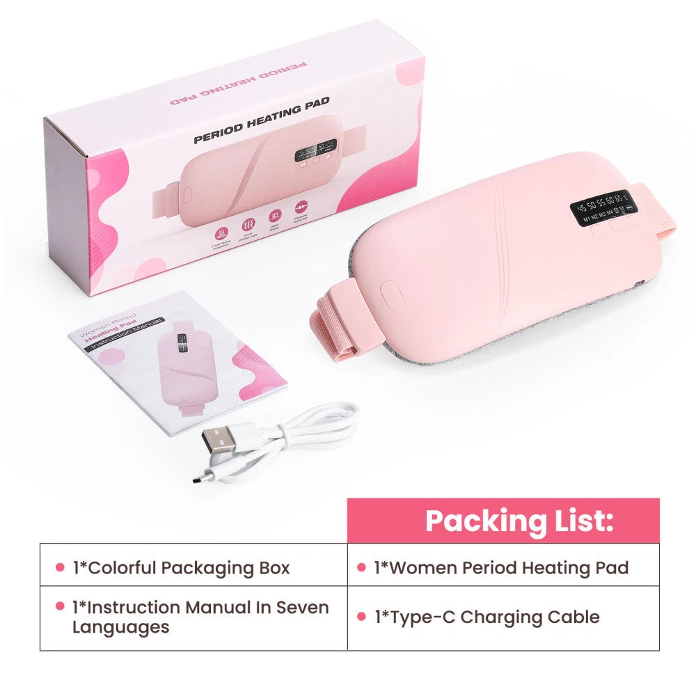 Electric Heating Pad Massager For Stomach Cramps Period Pain Relief