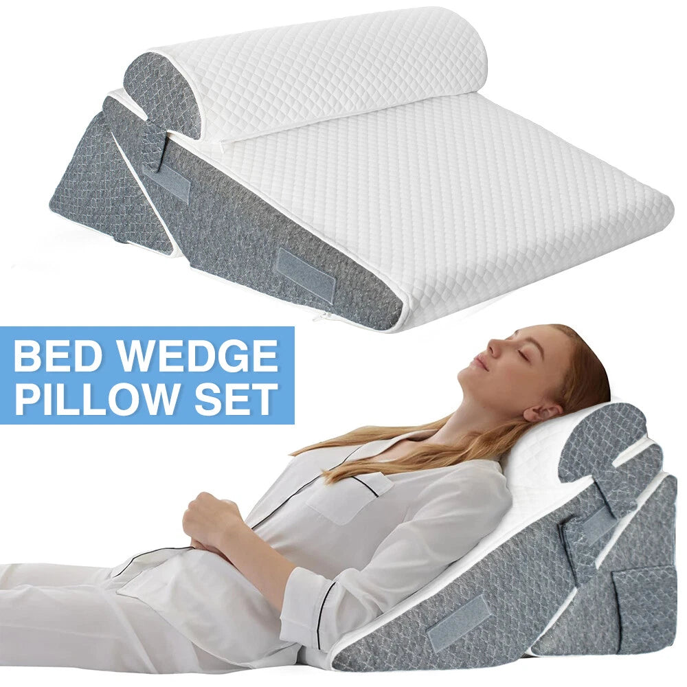 Bed Wedge Pillow Set