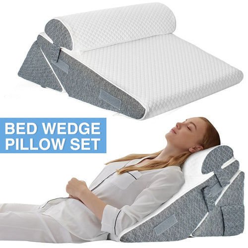 Bed Wedge Pillow Set