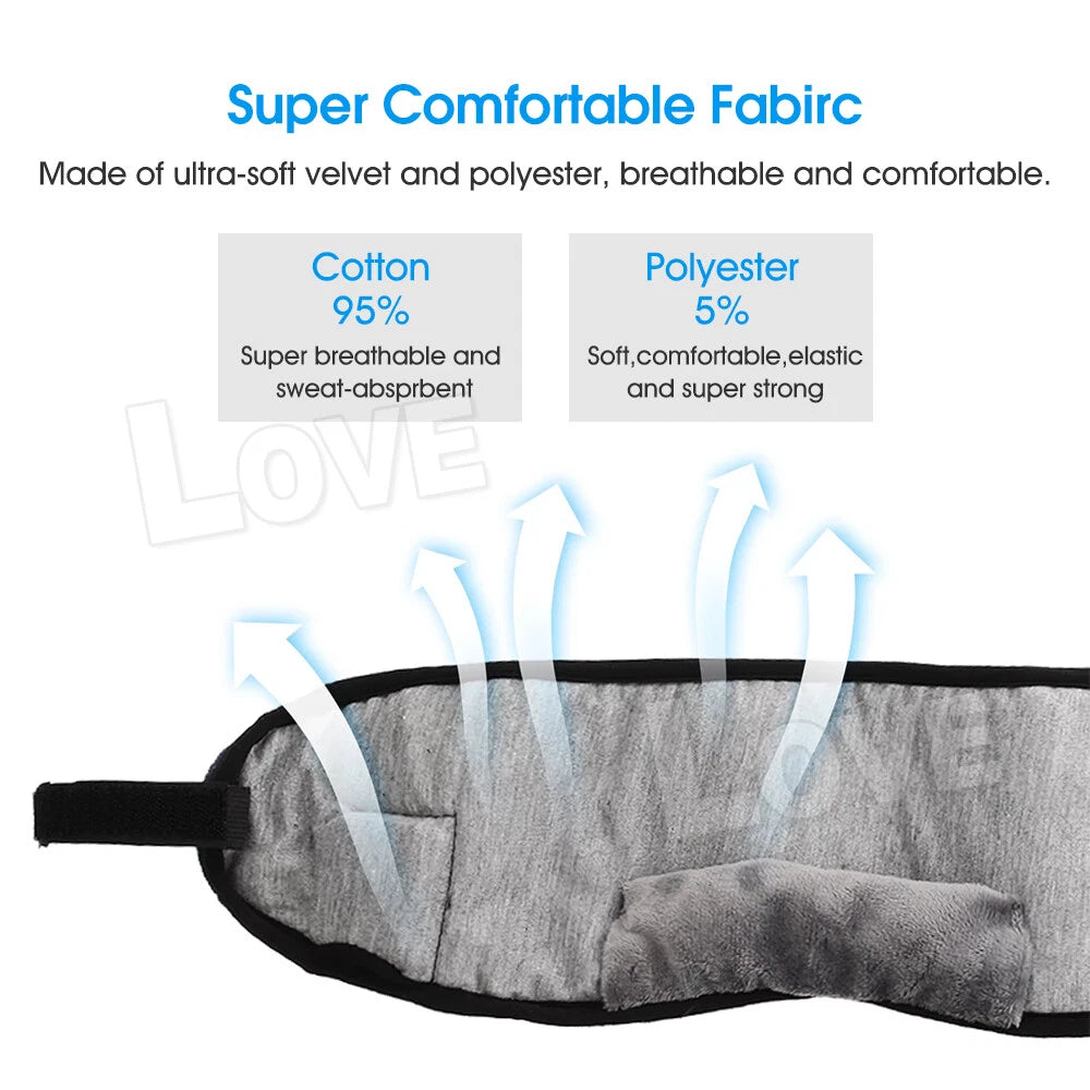 Wireless Bluetooth 5.0 Stereo Eye Mask Headphones EarPhone Sleep music Mask