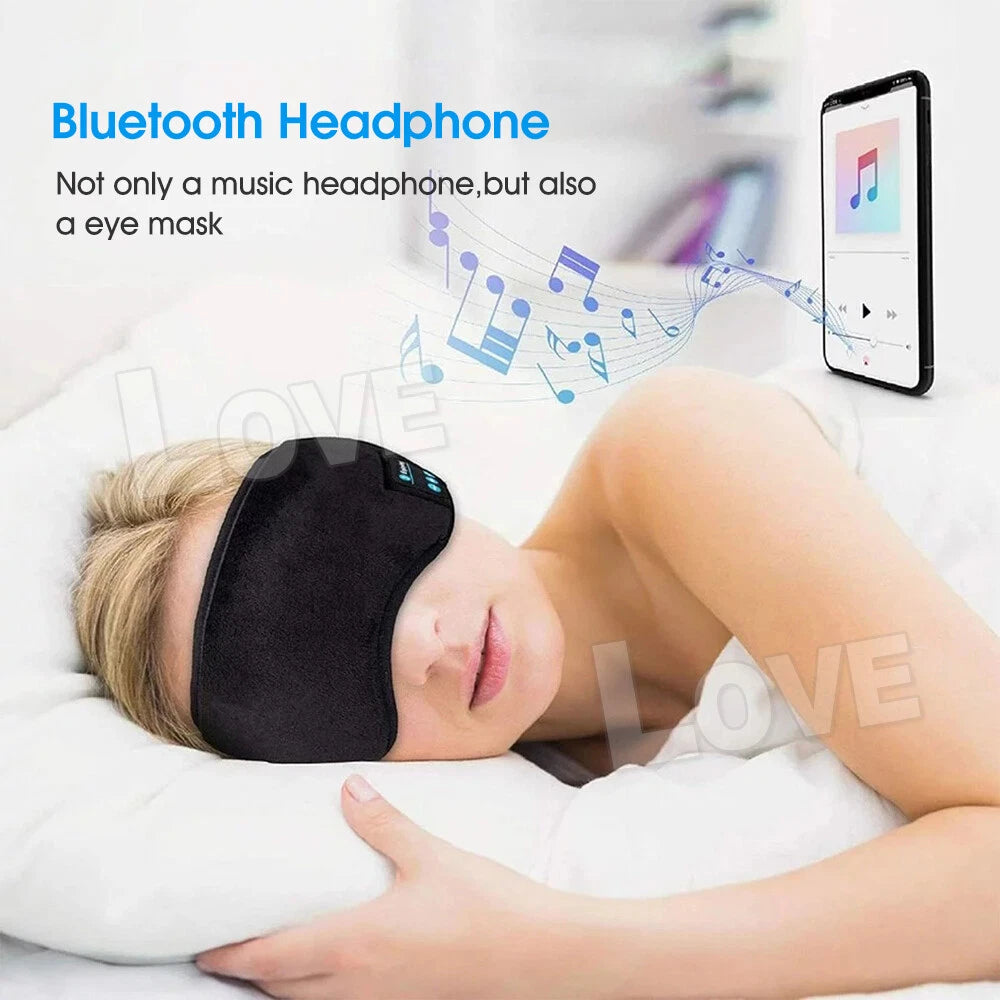 Wireless Bluetooth 5.0 Stereo Eye Mask Headphones EarPhone Sleep music Mask