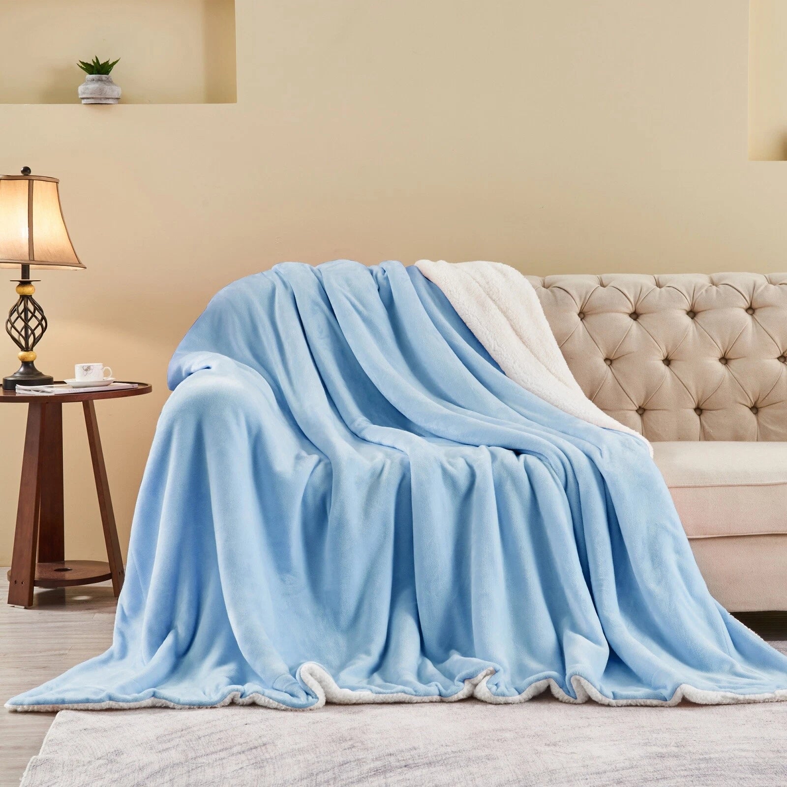 Luxury Double Sided Flannel Sherpa Blanket
